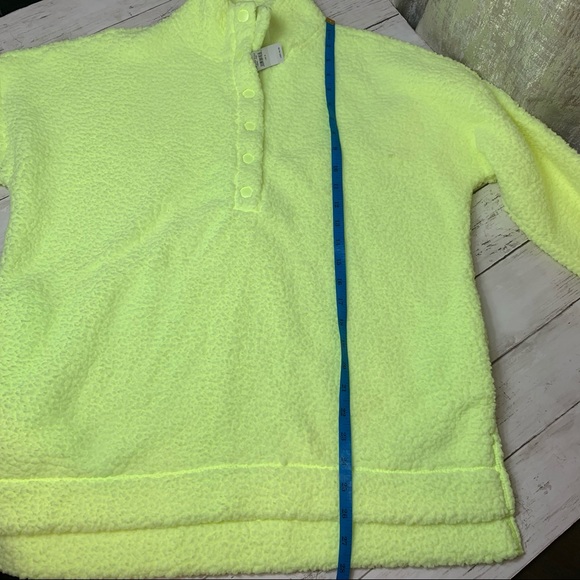 Aerie by American Eagle Neon Sherpa Pullover Oversize Sweater Highlighter - Picture 3 of 10